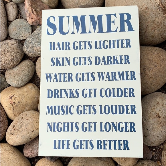 Summer wood box sign - Picture 1 of 5